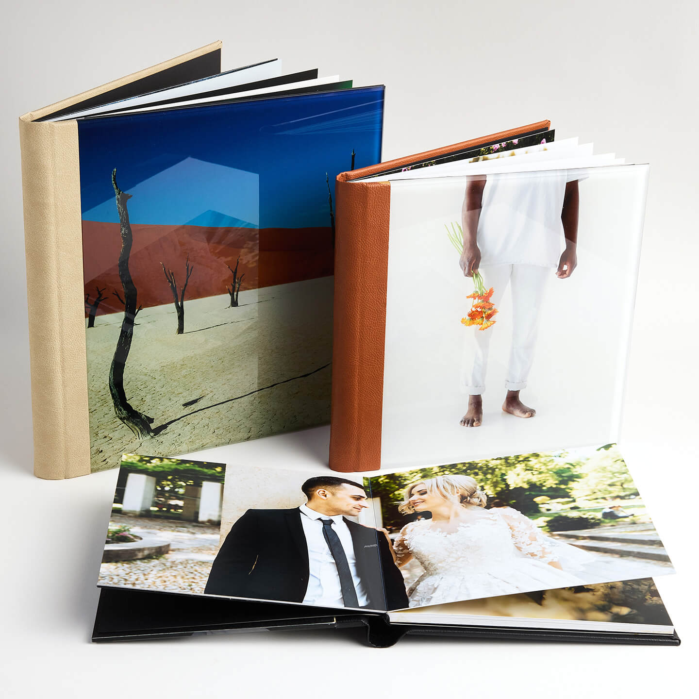 Acrylic Cover Photo Albums - Premium Layflat Acrylic Photo Albums